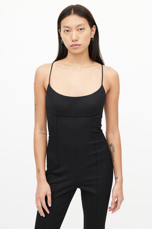 Alexander Wang Black Sleeveless Fitted Jumpsuit