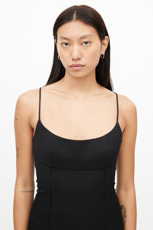 Alexander Wang Black Sleeveless Fitted Jumpsuit