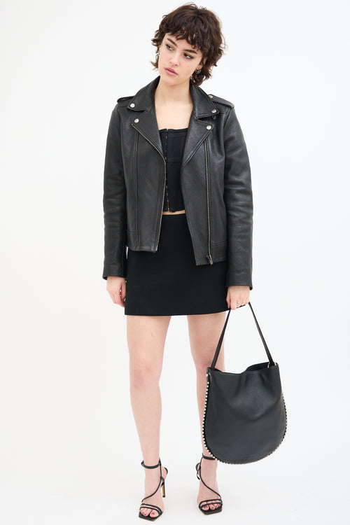 Alexander Wang Black Leather Studded Roxy Tote Bag