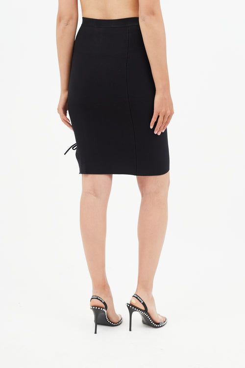 Alexander Wang Black Tie Cut Out Skirt