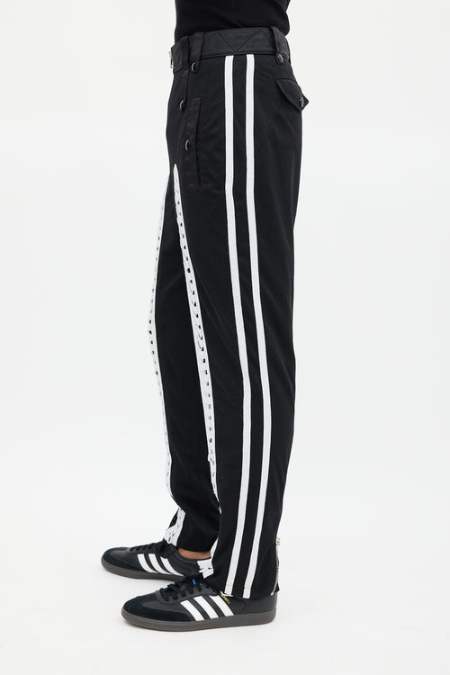 Alexander Wang Black 
White Mesh Lace Trouser