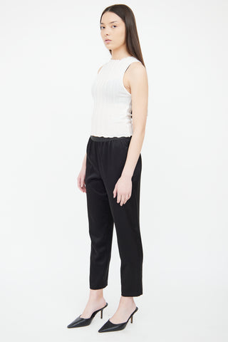 T by Alexander Wang Black Satin Pant