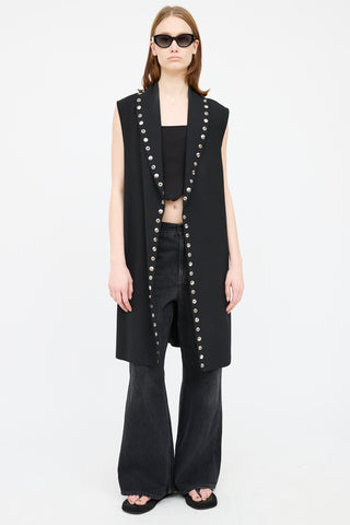 Alexander Wang Black Buttoned Sleeveless Vest