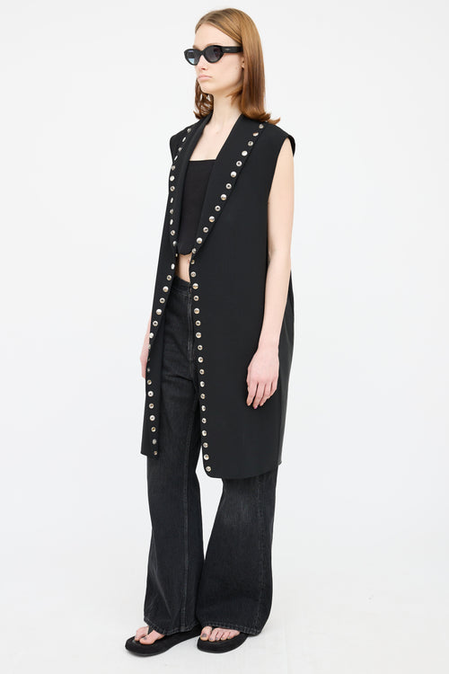 Alexander Wang Black Buttoned Sleeveless Vest