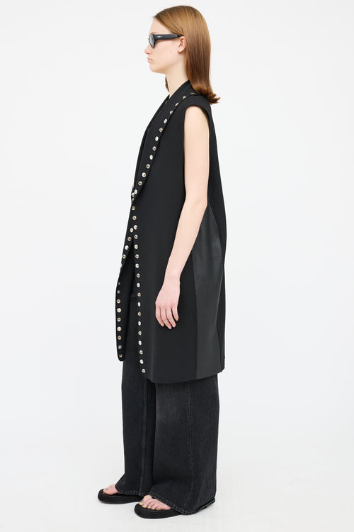 Alexander Wang Black Buttoned Sleeveless Vest