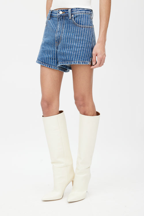 Alexander Wang Blue Crystal Denim Short