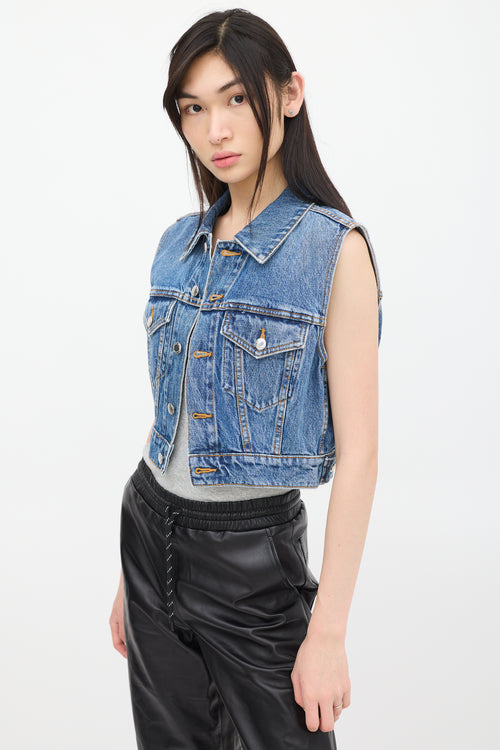 Alexander Wang Blue Denim Vest