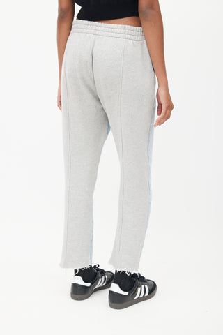 Alexander Wang Blue 
Grey Sweatpant Ride Clash Jeans