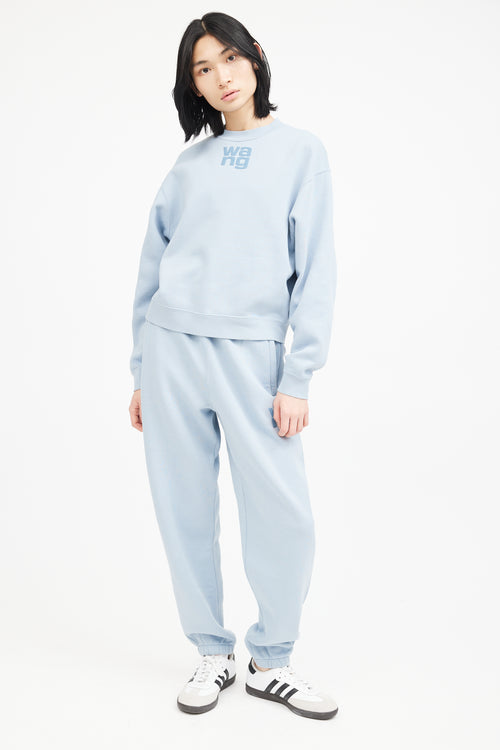 Alexander Wang Blue Logo Co-Ord Set