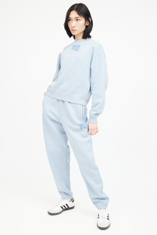 Alexander Wang Blue Logo Co-Ord Set