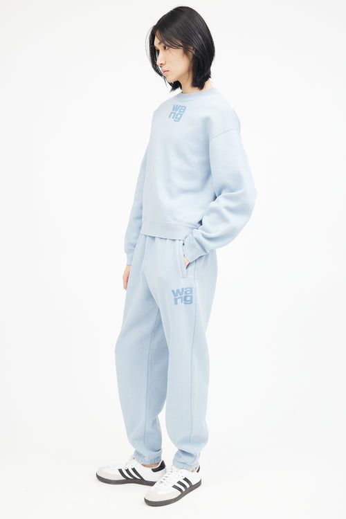 Alexander Wang Blue Logo Co-Ord Set