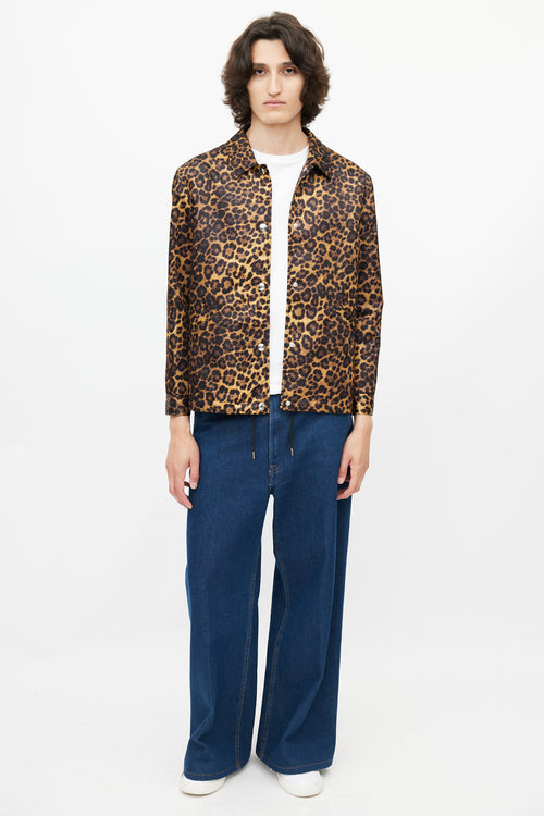 Alexander Wang Brown 
Multicolour Print Coach Jacket