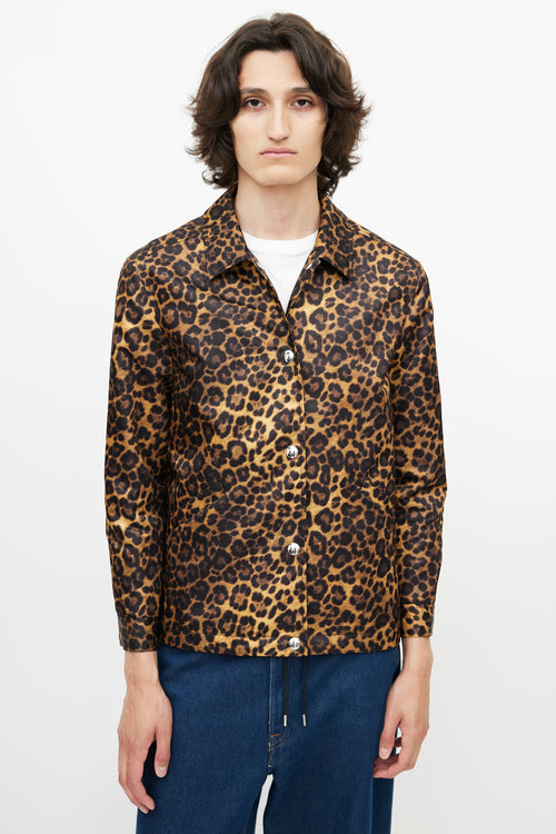 Alexander Wang Brown 
Multicolour Print Coach Jacket