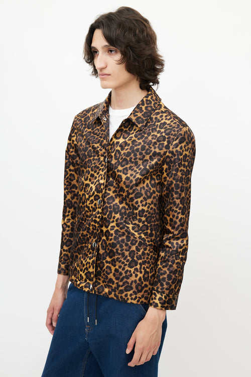 Alexander Wang Brown 
Multicolour Print Coach Jacket