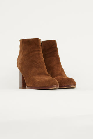 Alexander Wang Brown Suede Cut Out Heel Boot