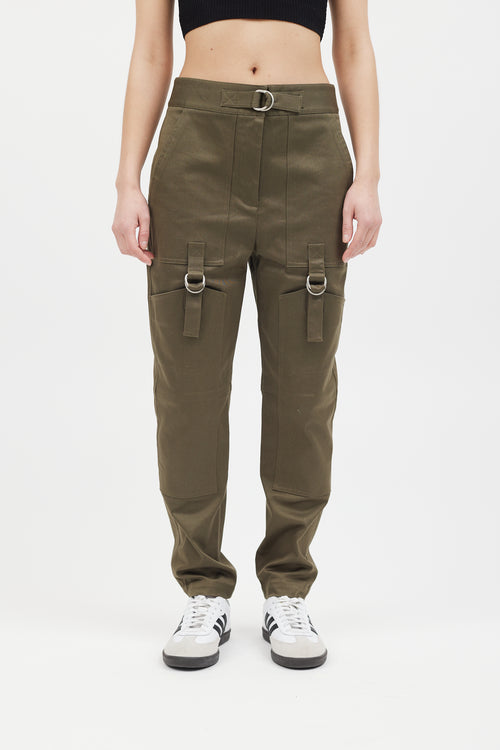 Alexander Wang Green 
Silver Belt Cargo Pant