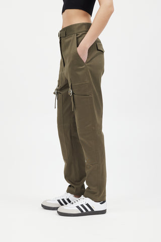 Alexander Wang Green 
Silver Belt Cargo Pant