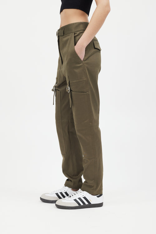 Alexander Wang Green 
Silver Belt Cargo Pant