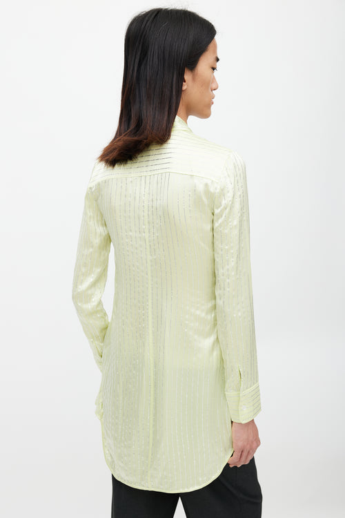 Alexander Wang Green Crystal Silk Shirt