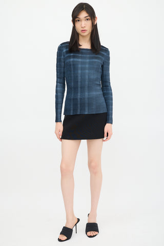 Alexander Wang Blue Pleated Top