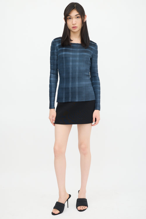 Alexander Wang Blue Pleated Top