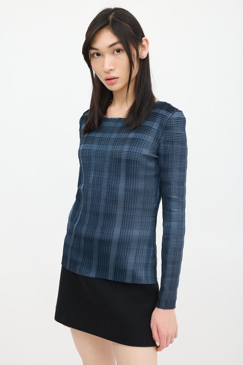 Alexander Wang Blue Pleated Top