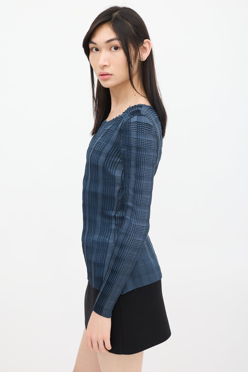 Alexander Wang Blue Pleated Top