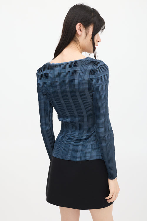 Alexander Wang Blue Pleated Top