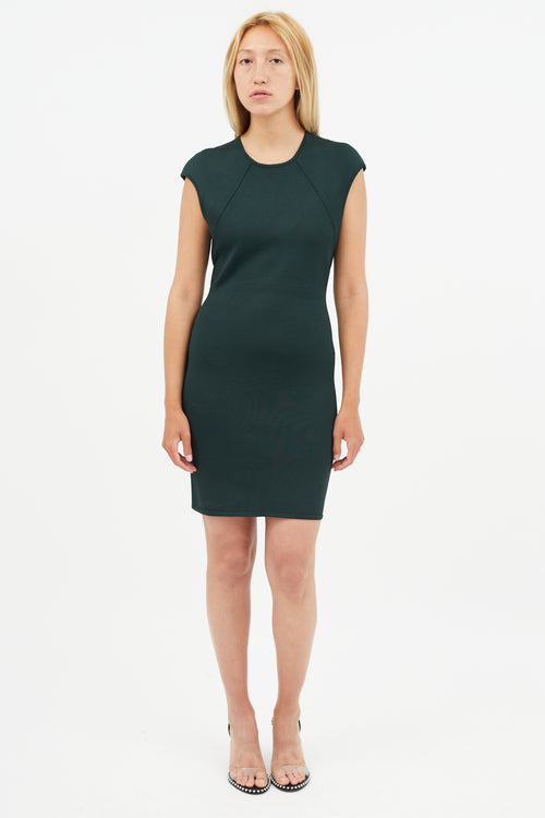 Alexander Wang Green Ribbed Knit Dress