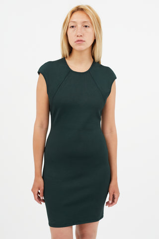 Alexander Wang Green Ribbed Knit Dress