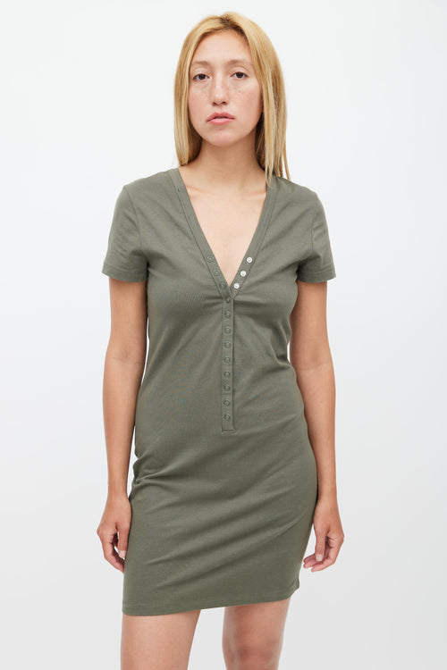 Alexander Wang Green Short Sleeve Dress