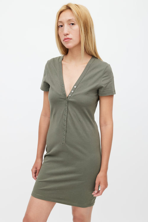 Alexander Wang Green Short Sleeve Dress