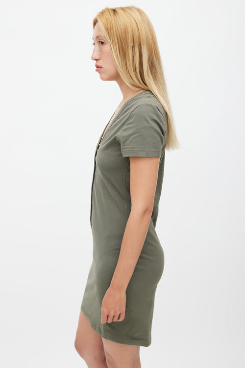 Alexander Wang Green Short Sleeve Dress