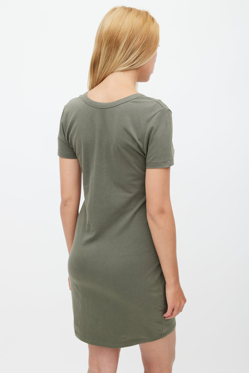 Alexander Wang Green Short Sleeve Dress