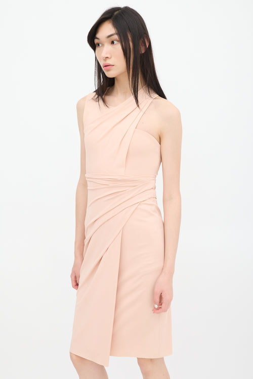 Alexander Wang Pink Gathered Cut Out Dress