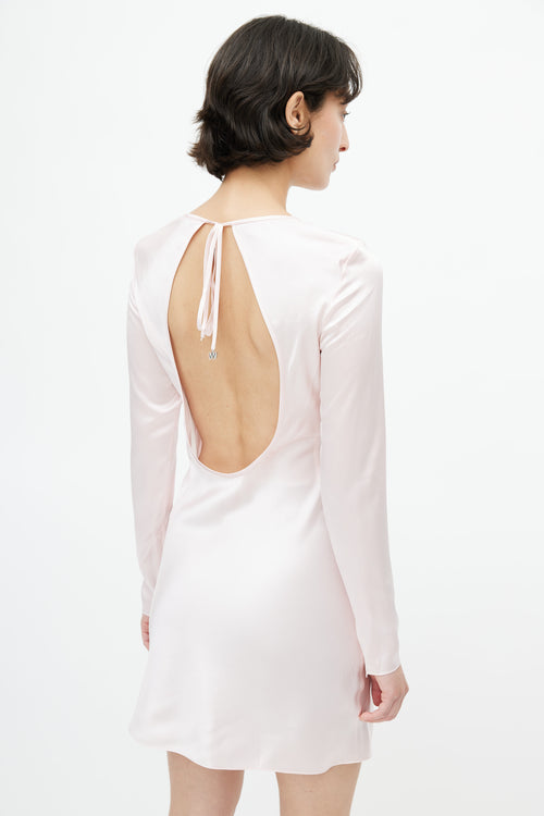 Alexander Wang Pink Silk Backless Dress