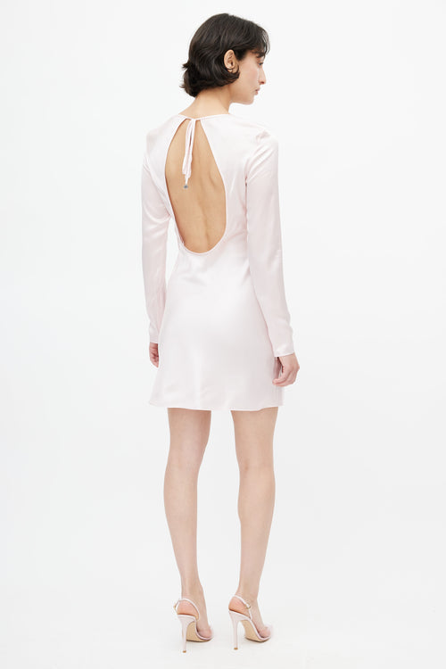 Alexander Wang Pink Silk Backless Dress