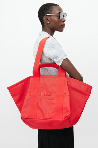 Alexander Wang Red Primal Oversized Tote Bag