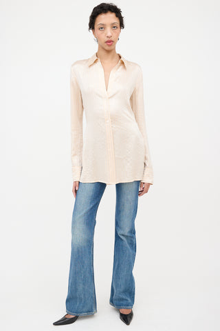 Alexander Wang Satin Crystal Stripe Shirt