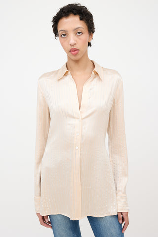 Alexander Wang Satin Crystal Stripe Shirt