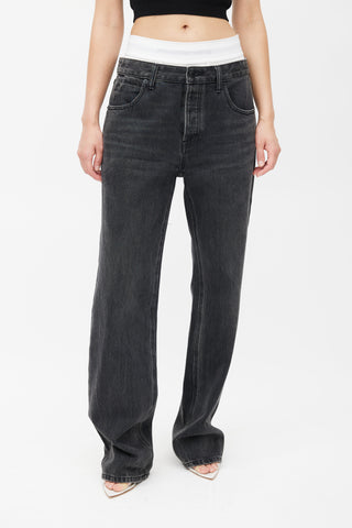 Alexander Wang Washed Black Brief Layer Jeans