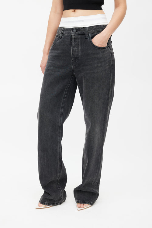 Alexander Wang Washed Black Brief Layer Jeans