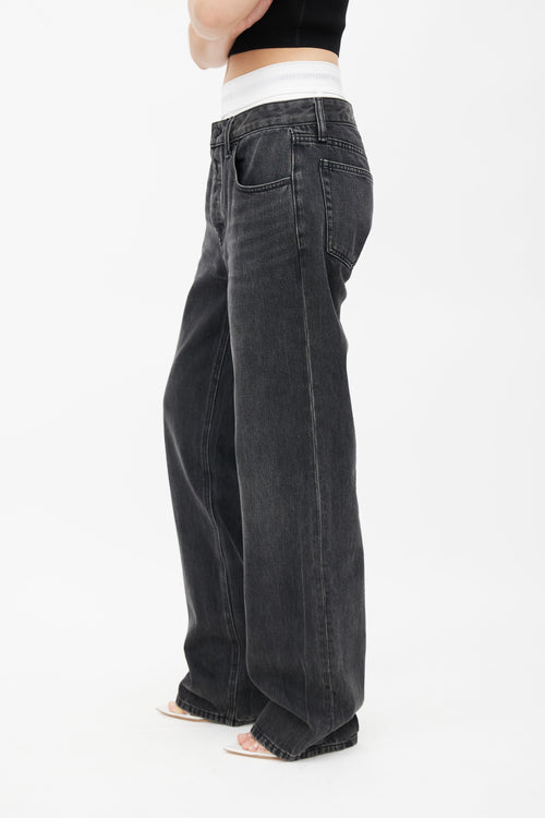 Alexander Wang Washed Black Brief Layer Jeans