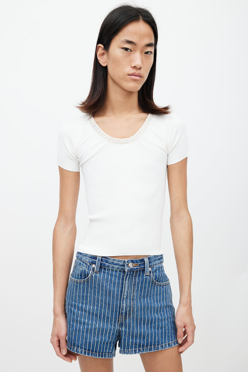 Alexander Wang White 
Gold Chainlink Top