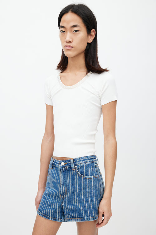 Alexander Wang White 
Gold Chainlink Top