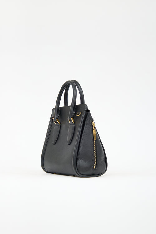 Alexander McQueen Black Leather Heroine Bag