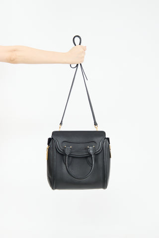 Alexander McQueen Black Leather Heroine Bag