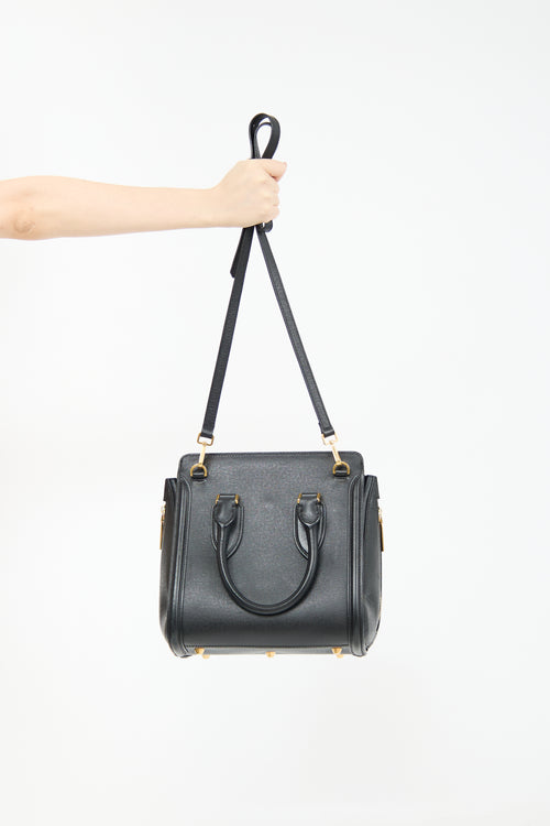 Alexander McQueen Black Leather Heroine Bag