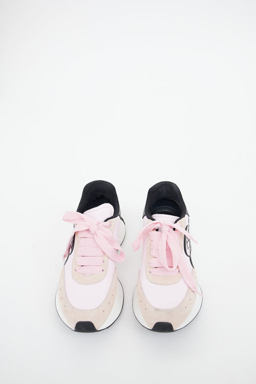 Alexander McQueen Pink 
Black Sprint Sneaker