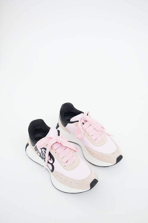 Alexander McQueen Pink 
Black Sprint Sneaker